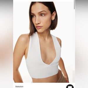 Aritzia V Neck Crop Top NWT